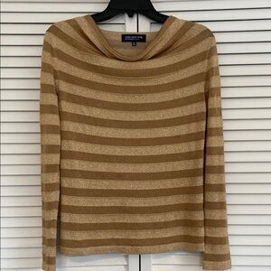 Jones New York Gold Cowl Neck Sweater Petite Medium